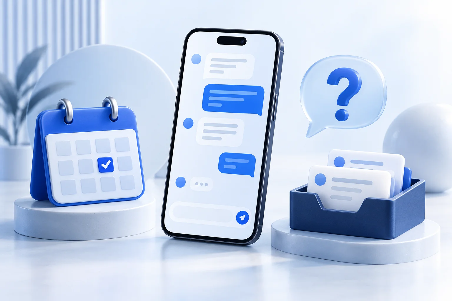 Диалог в телефоне, календарь записи и входящие заявки — инструменты Telegram-бота